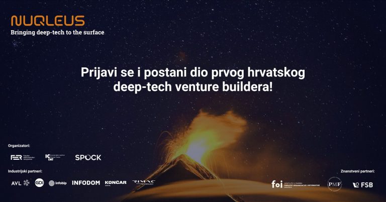 Otvorene prijave za prvi hrvatski deep-tech venture builder Nuqleus, FER-ov i ICENT-ov program za buduće hrvatske tehnološke gigante!