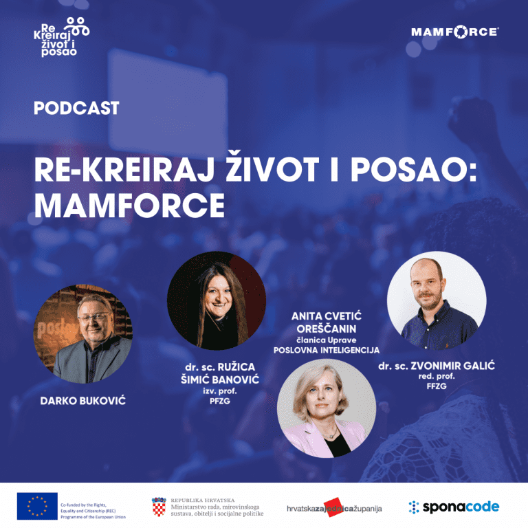 Šimić Banović, Galić i Cvetić Oreščanin u podcastu Re-kreiraj život i posao: Mamforce