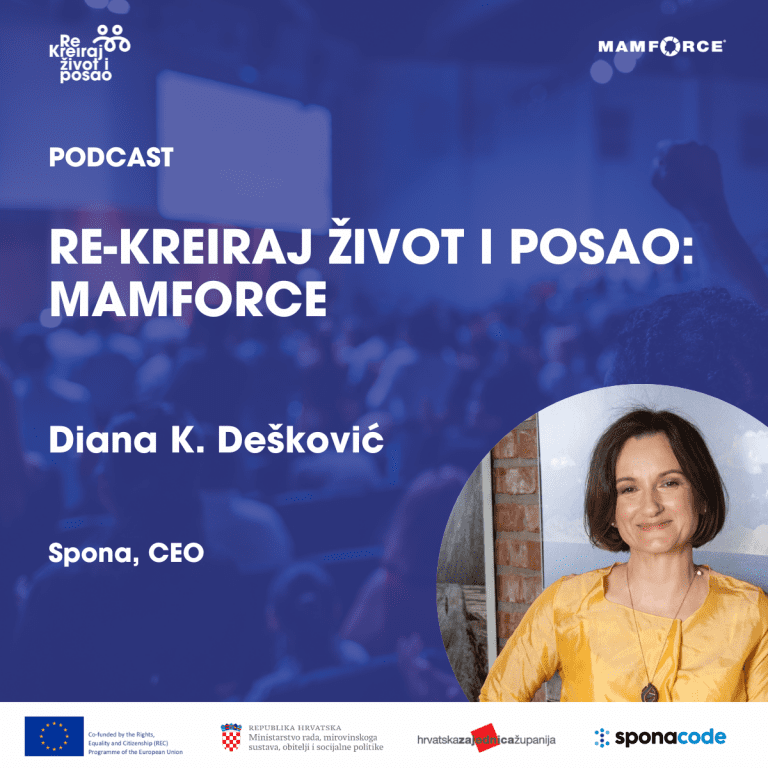 Diana Kobas Dešković, Spona Code u podcastu Re-kreiraj život i posao: Mamforce