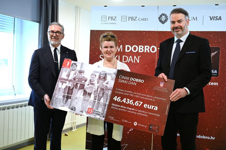 Donacijom PBZ Grupe Dječji dom Zagreb izgradio i opremio dječje igralište i vanjsko vježbalište