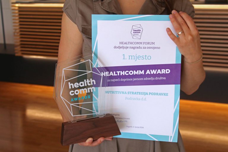 Podravki HealthComm Award za najveći doprinos javnom zdravlju društva