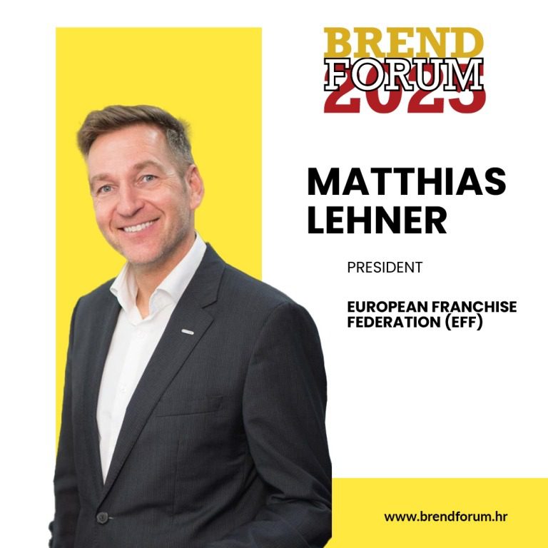 Matthias Lehner, predsjednik Europske franšizne federacije dolazi na Brend Forum 2025.