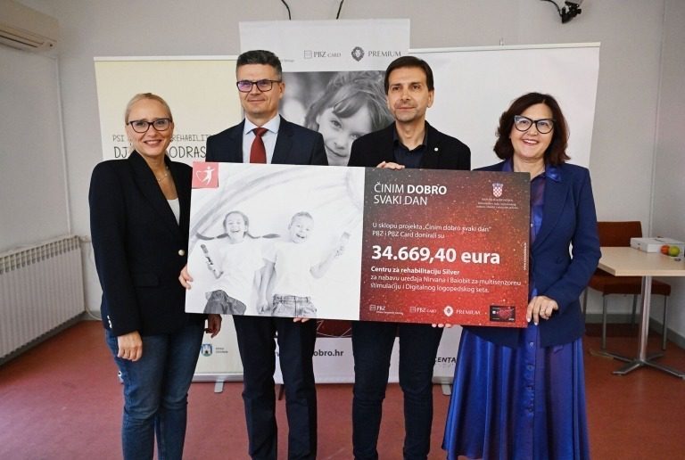 PBZ grupa donirala gotovo 35.000 eura Centru za rehabilitaciju Silver