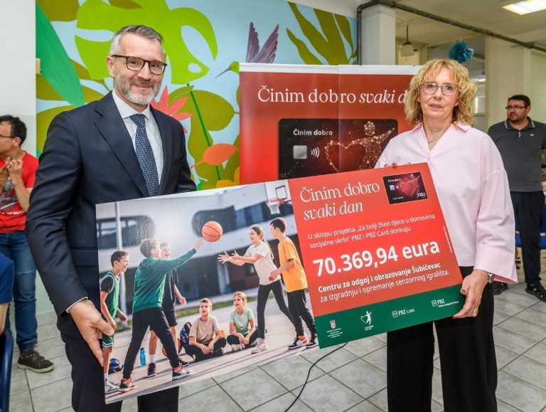 PBZ grupa donirala više od 70.000 eura Centru za odgoj i obrazovanje Šubićevac